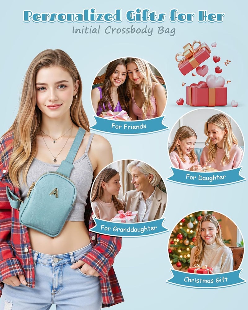 Freesya Store Valentines Day Gifts for 8 9 10 11 12 13 14 15 16 Year Old Girl, Initial Crossbody Bag for Girls, Birthday Gifts for Daughter Granddaughter, Tween Teen Girls Trendy Stuff, 5th 8th Grade Gift - Image 2